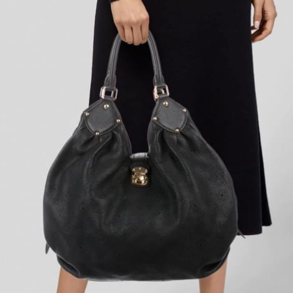 💎 HUGE XXL 💎 RARE GORGEOUS MAHINA LEATHER LOUIS VUITTON HOBO - Picture 10 of 15